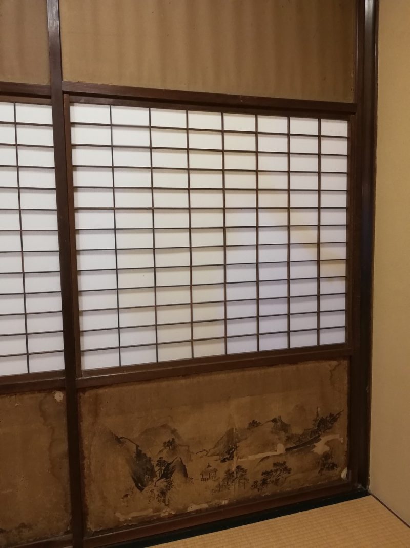 Indian Ink Painting on the Syoji(Paper Sliding Door)